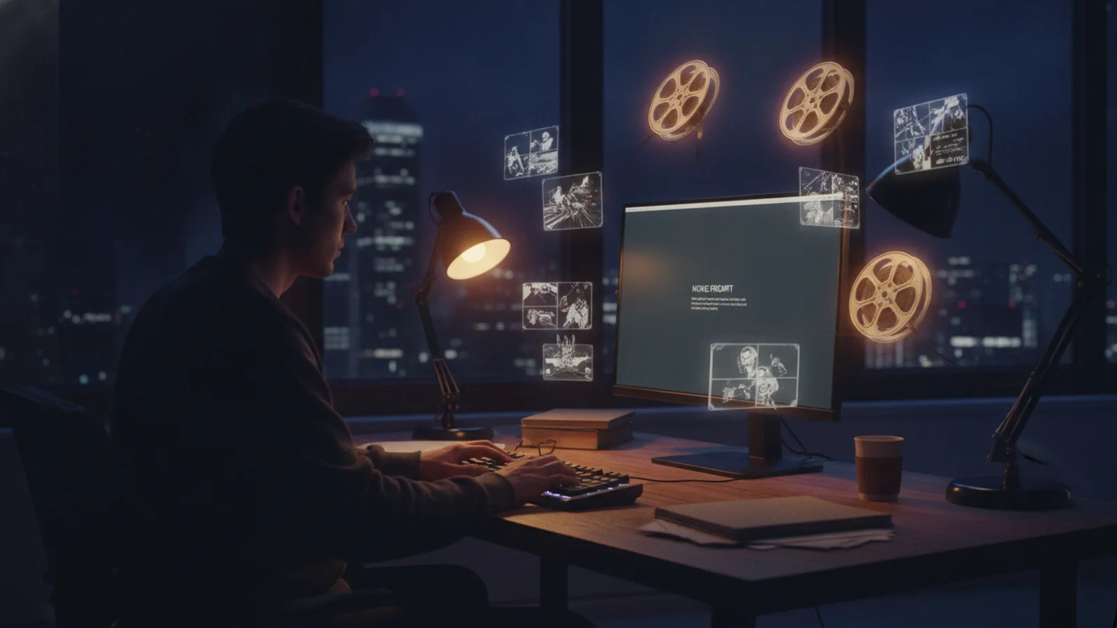 Writing an AI movie prompt on Cinely