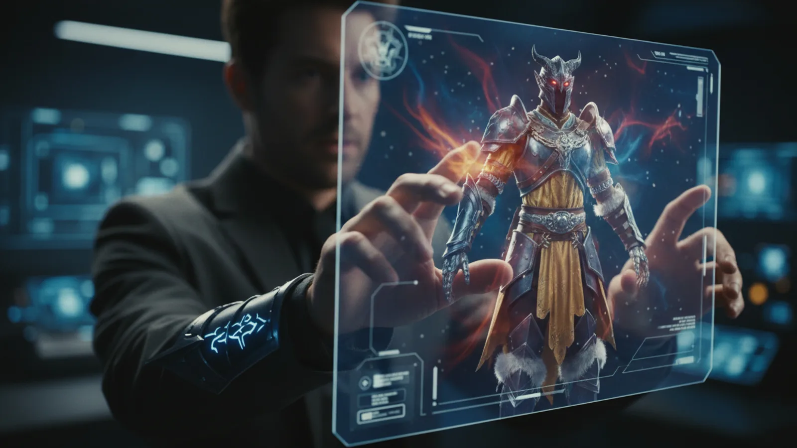 A user creating a detailed fantasy character in an AI interface