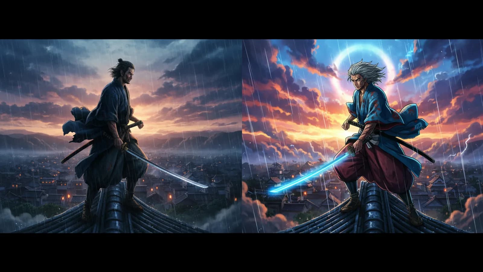 Comparison of Cinematic vs. Anime AI visual styles in Cinely