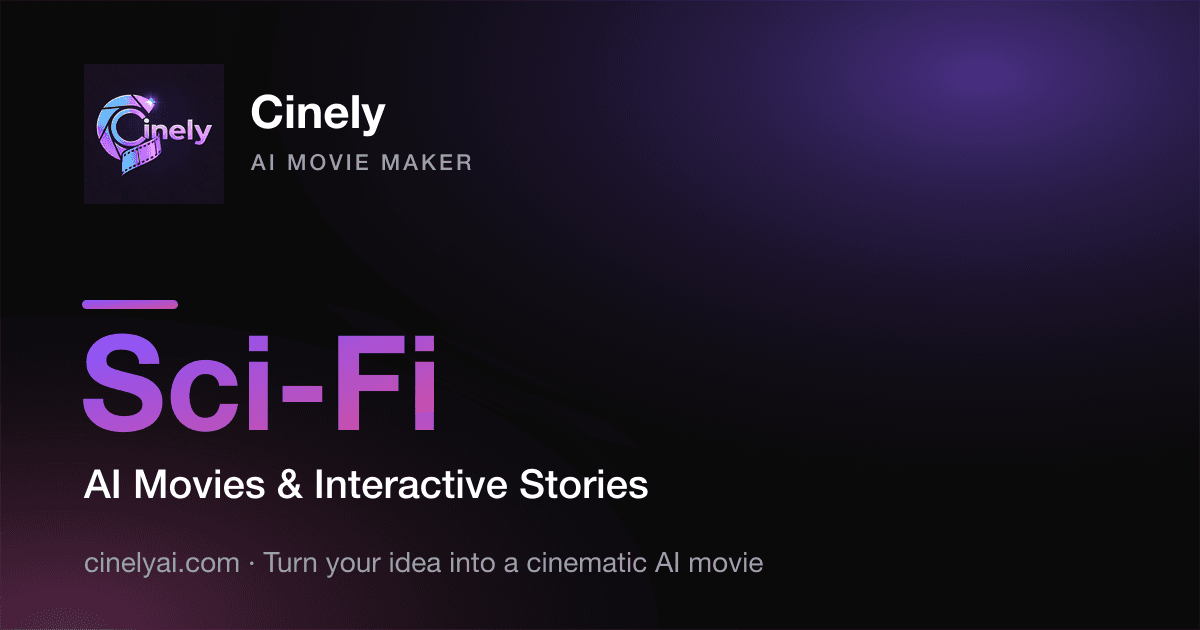 A cinematic sci-fi scene generated by Cinely's AI movie maker